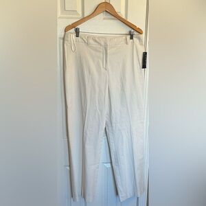 NWT Evan Picone Ivory Cream Colored Trousers Elegant Dressy Size 14P